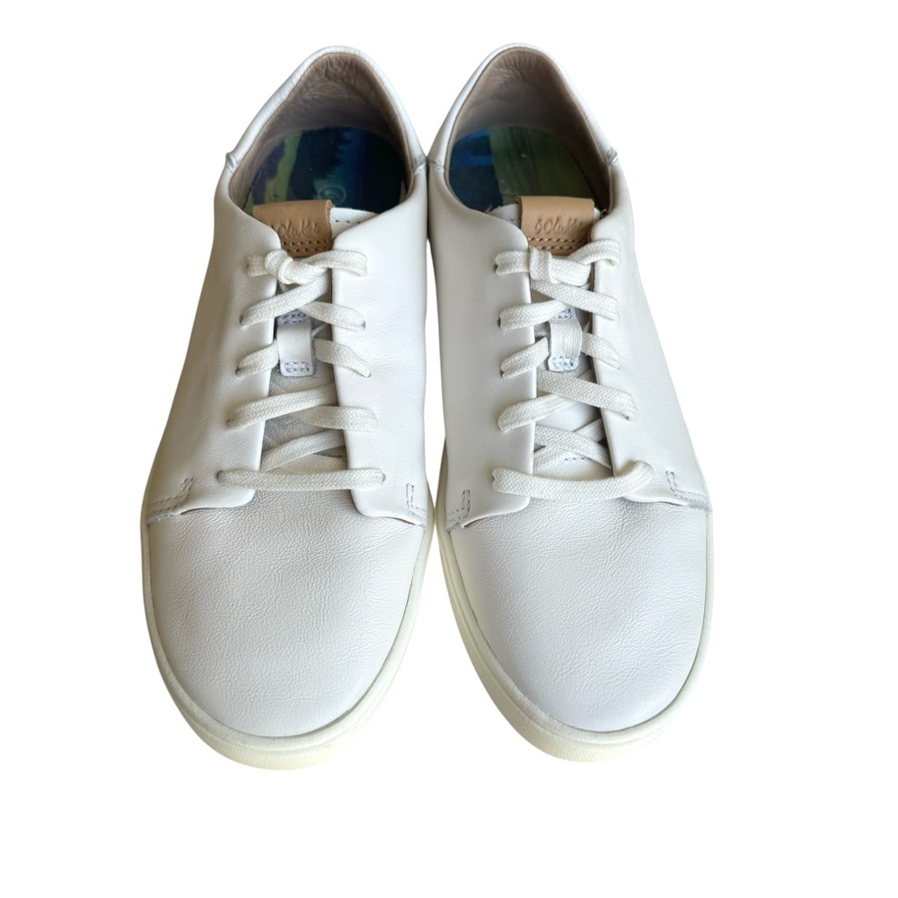 🆕 OluKai Wailea Waterproof White Leather Sneakers Golf Shoes Women’s - Picture 5 of 14